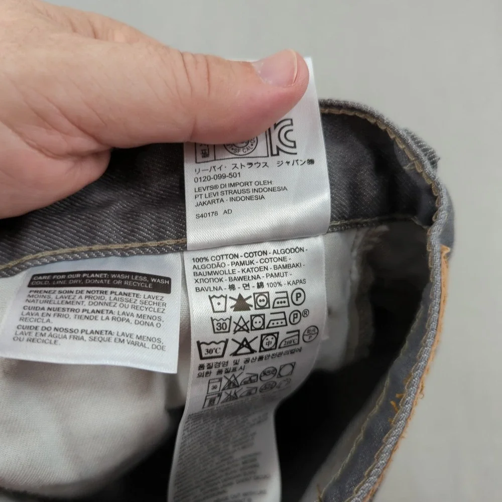 Levis Jeans Mens 32x34 Gray 569 Loose Relaxed Casual Classic Western Baggy